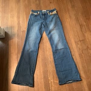 Ranch Dressing jeans with sunflowers